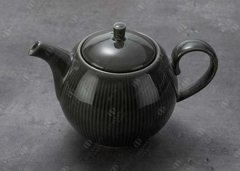 15Pc On Glazed Embossed High Temperature Ceramic Coffee Pot Set