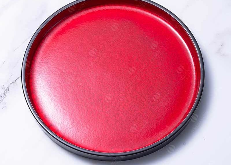 Impact Resistance Straight Ceramic Dinner Plate Microwave Safe