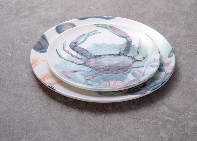 Cadmium Free White 100% A5 Melamine Dinnerware Plates
