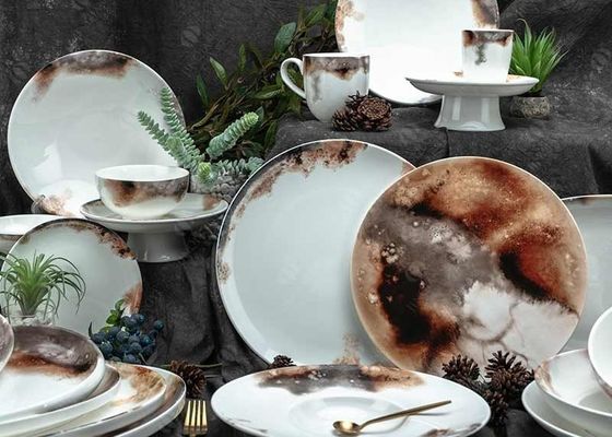 ODM Fine Rusted Color 12Pc Ceramic Tableware Bộ cho 4 người